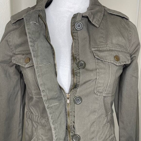 Sky and Sparrow Cotton Military Style Olive Fringe Utility Jacket Gorpcore XS - Picture 2 of 8